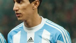 Ángel Di María em ação durante partida pela seleção argentina