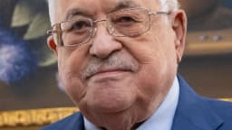 Retrato do presidente da Autoridade Palestina, Mahmoud Abbas (foto de arquivo, 2023)