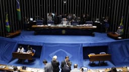 Plenário do Senado Federal durante sessão, com senadores reunidos (foto de arquivo)