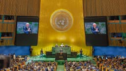 Lula discursa no plenário da Assembleia Geral da ONU, em Nova York (foto de arquivo, 2024)