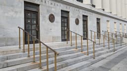 Fachada do prédio do Departamento do Tesouro dos Estados Unidos, em Washington