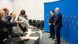 O secretário de Estado dos Estados Unidos, Marco Rubio, em coletiva de imprensa
