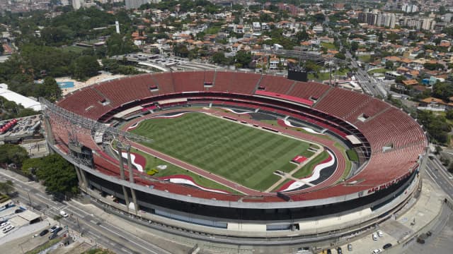 Vista aérea do Estádio do Morumbi, casa do São Paulo