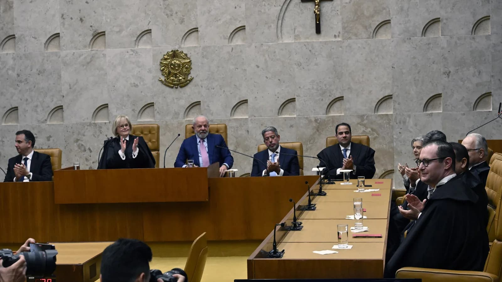 Cristiano Zanin durante cerimônia de posse como ministro do STF