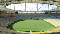 Vista interna do estádio do Maracanã, no Rio de Janeiro