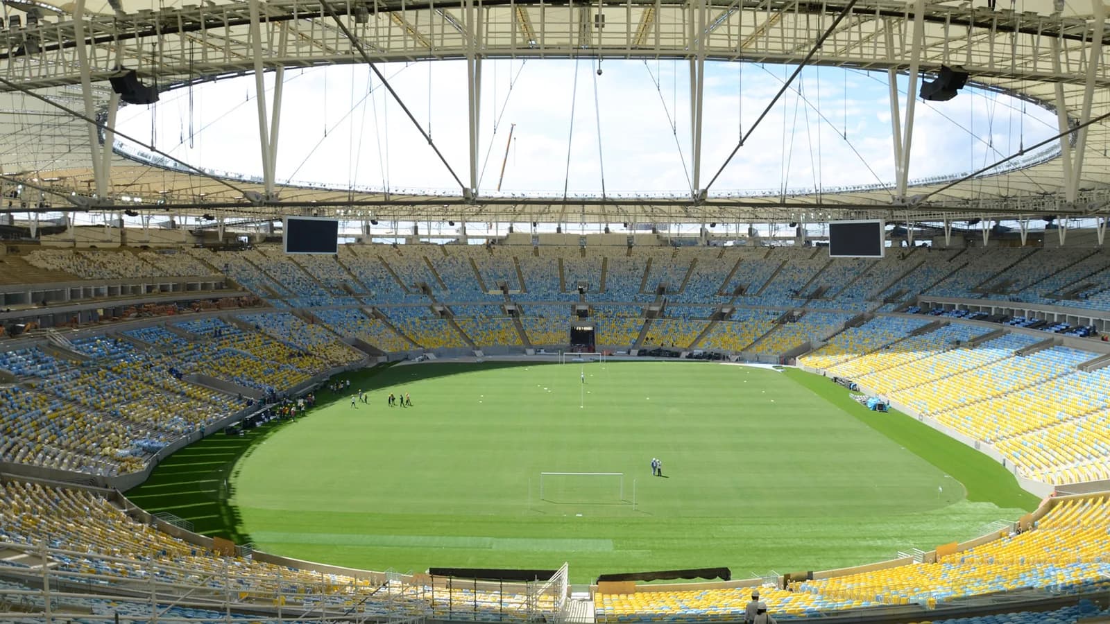 Vista interna do estádio do Maracanã, no Rio de Janeiro