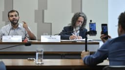 O deputado Fábio Félix fala em audiência pública no Senado Federal