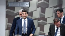 Gabriel Galípolo, presidente do Banco Central, na Comissão de Assuntos Econômicos do Senado, em Brasília (foto de arquivo)