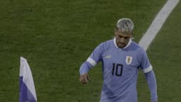 Giorgian de Arrascaeta em ação pela seleção do Uruguai, foto de arquivo