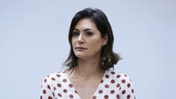 Michelle Bolsonaro em retrato de arquivo de evento na Câmara dos Deputados