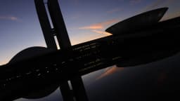 Fachada do Congresso Nacional, em Brasília, ao entardecer
