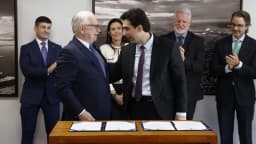 Gabriel Galípolo, presidente do Banco Central, em cerimônia oficial (foto de arquivo)