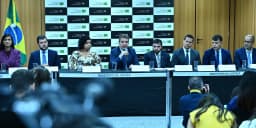 Ministro Wellington César Lima e Silva fala em coletiva de imprensa sobre a Operação Rede Interrompida, na sede do Ministério da Justiça e Segurança Pública, em Brasília