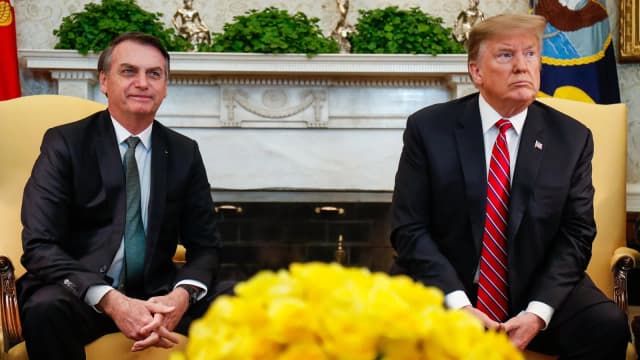 Donald Trump em encontro oficial na Casa Branca