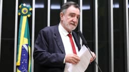 O deputado federal Patrus Ananias discursa em plenário na Câmara dos Deputados