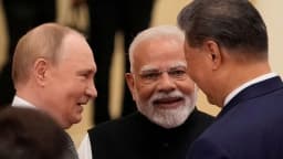 O presidente russo Vladimir Putin em encontro multilateral recente