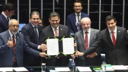 O presidente Lula durante cerimônia no Congresso Nacional (foto de arquivo)