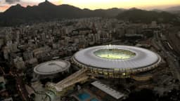 Vista aérea do estádio do Maracanã, no Rio de Janeiro