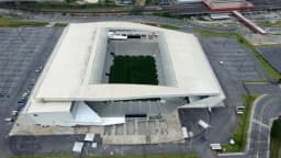 Vista aérea da Neo Química Arena, estádio do Corinthians (foto de arquivo).