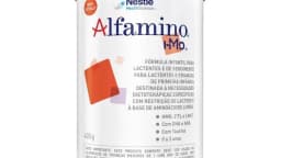 Lata da fórmula infantil Alfamino, da Nestlé Health Science