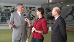 Ronaldo Caiado concede entrevista durante evento político (foto de arquivo, ilustrativa)