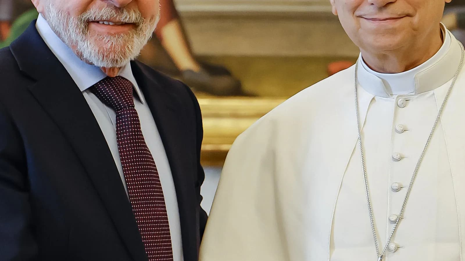 Papa Leão XIV recebe o presidente Lula em audiência no Vaticano (foto de arquivo, outubro de 2025)