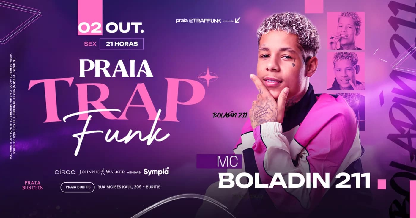 Praia Trap Funk convida Mc Boladin 211 - 02/10