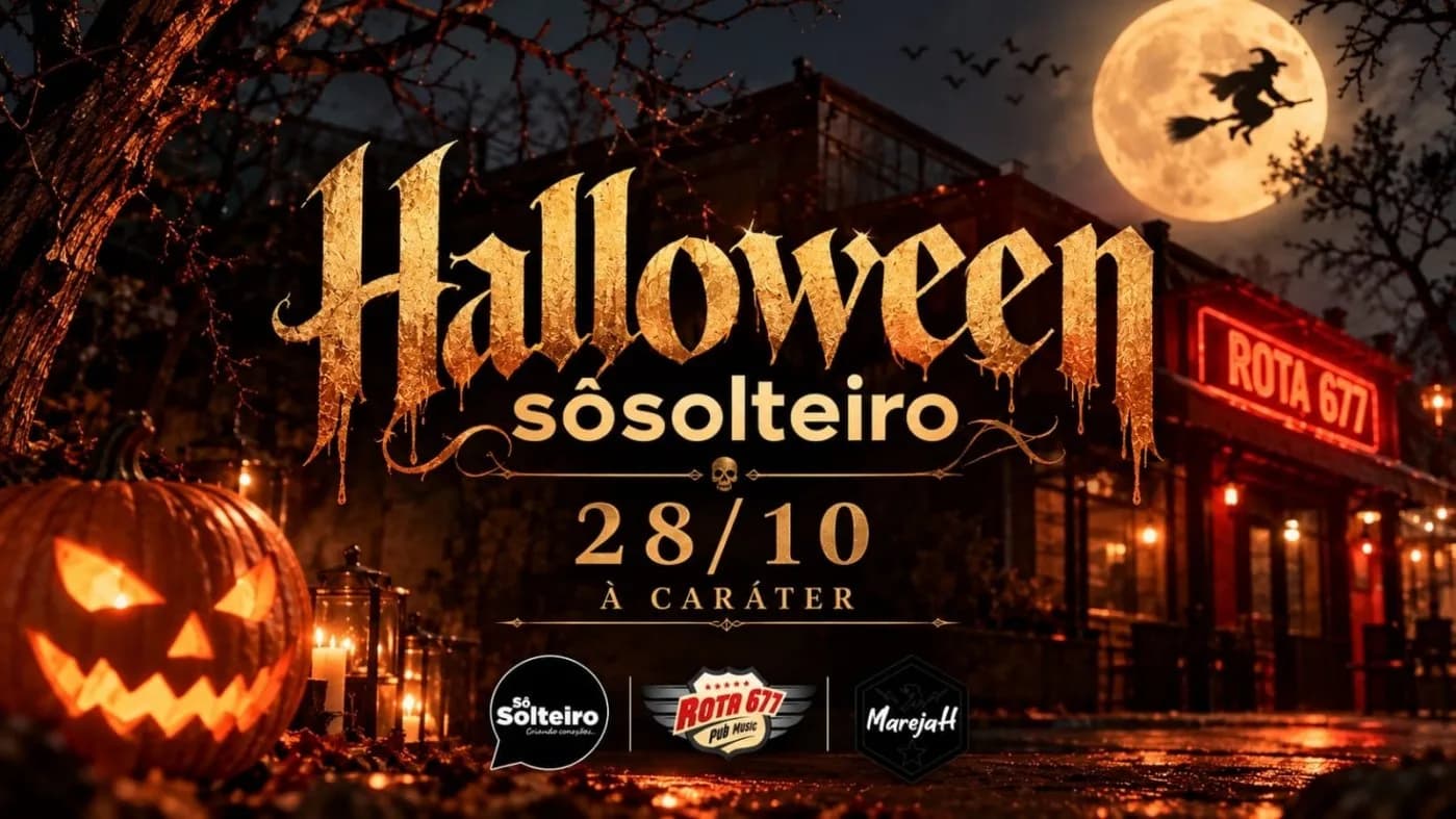 HALLOWEEN SÔSOLTEIRO | 28 OUT | ROTA 677 | 19H