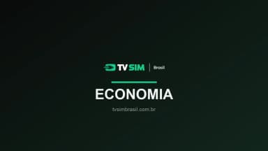 Arte institucional TV Sim Brasil — editoria Economia