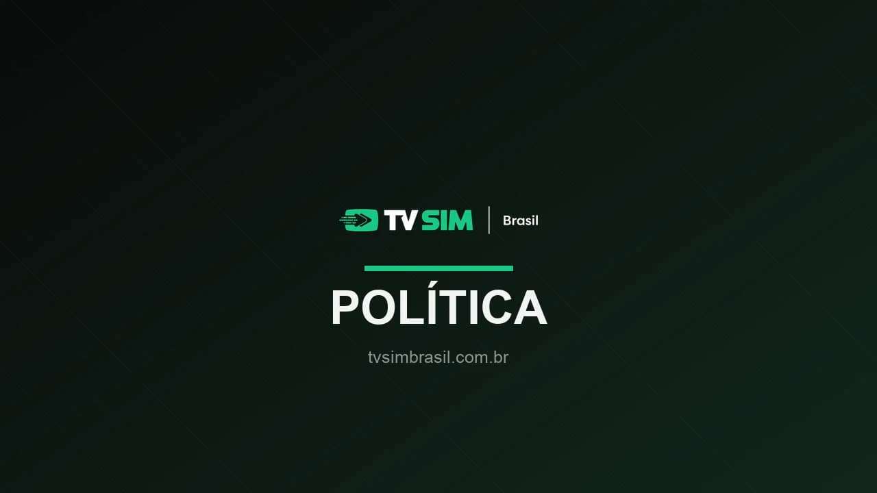 Arte institucional TV Sim Brasil — editoria Política