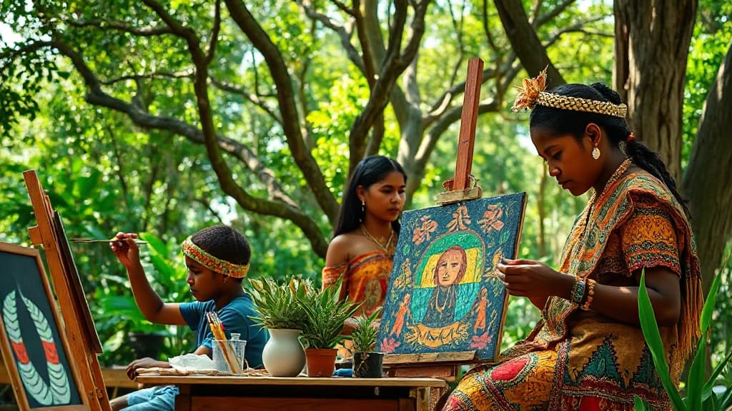 Jovens indígenas do Paraná expressam cultura por meio da arte em projeto inovador