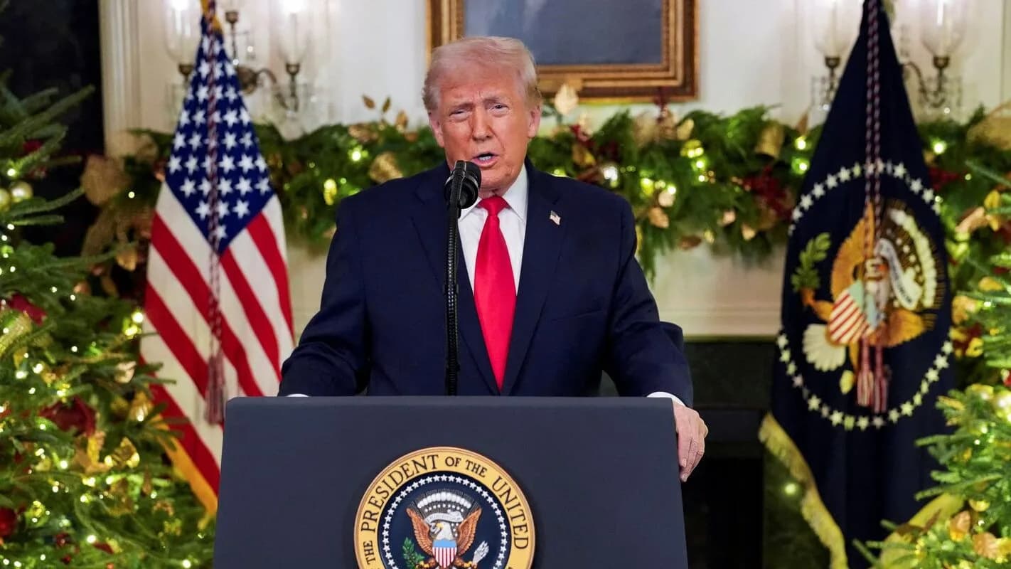 Donald Trump discursa em coletiva sobre economia na Casa Branca