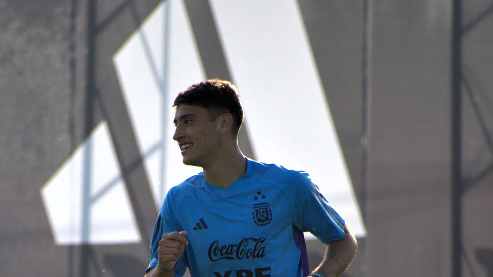 Alejo Véliz, atacante do Bahia, em treino da seleção argentina sub-20 (foto de arquivo, 2023)