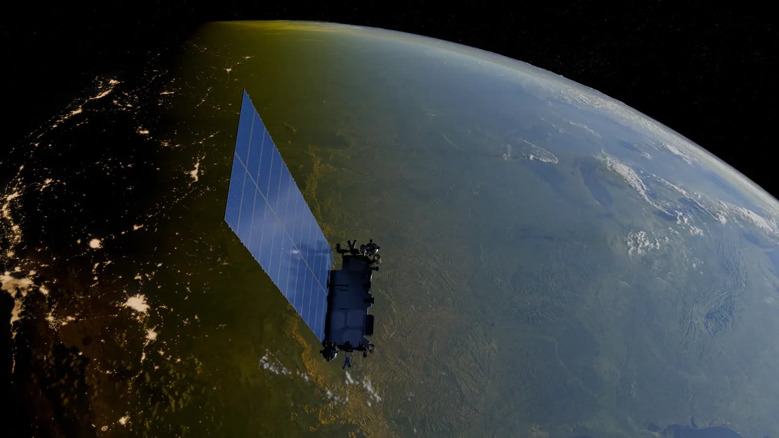 Satélite Starlink em órbita