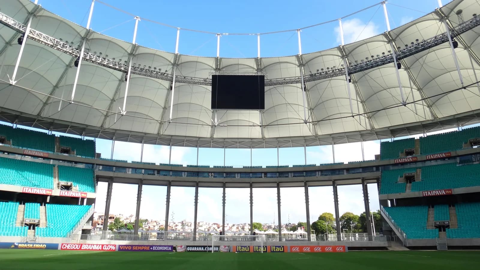 Interior da Arena Fonte Nova, em Salvador, onde Bahia e Flamengo se enfrentam neste domingo
