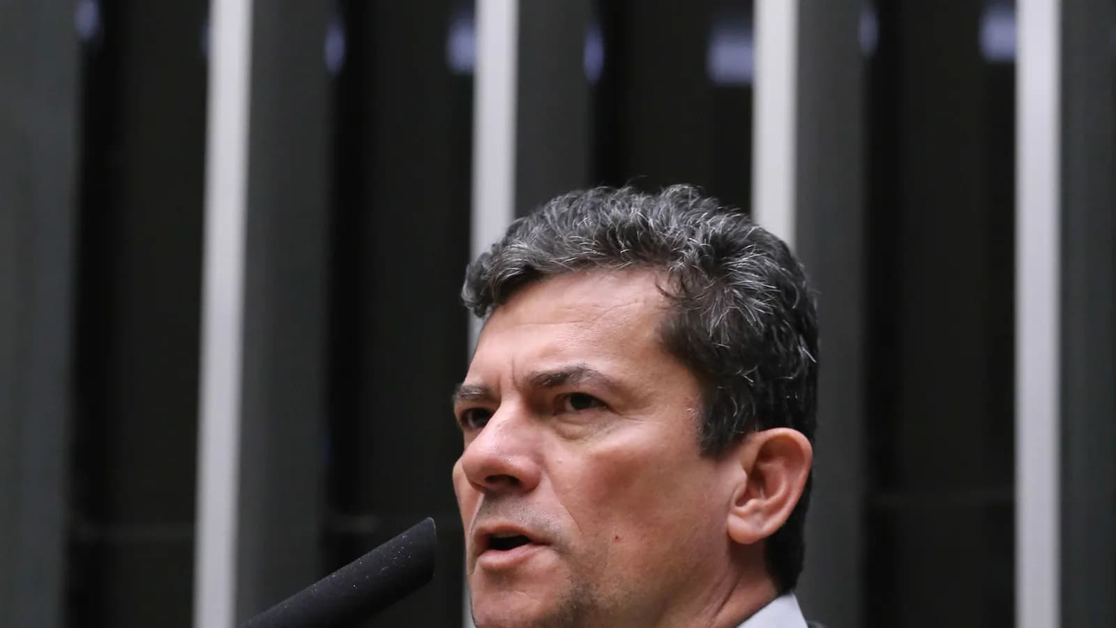 Senador Sergio Moro discursa em plenário do Congresso, foto de arquivo