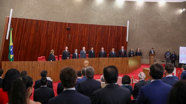 Plenário do Tribunal Superior Eleitoral (TSE) reunido em sessão, foto de arquivo