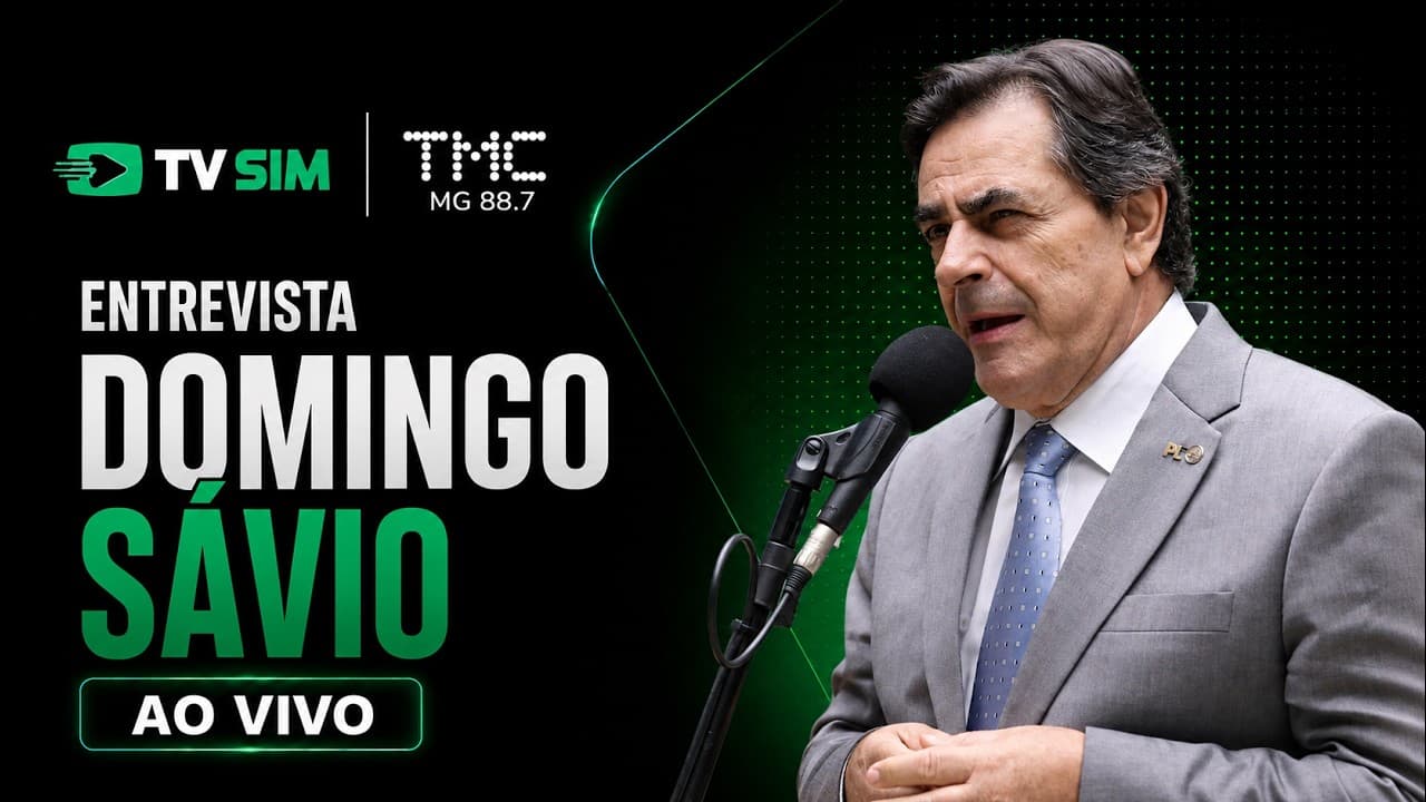 Transmissão ao vivo: TV Sim Brasil e TMC entrevistam Domingos Sávio (PL)