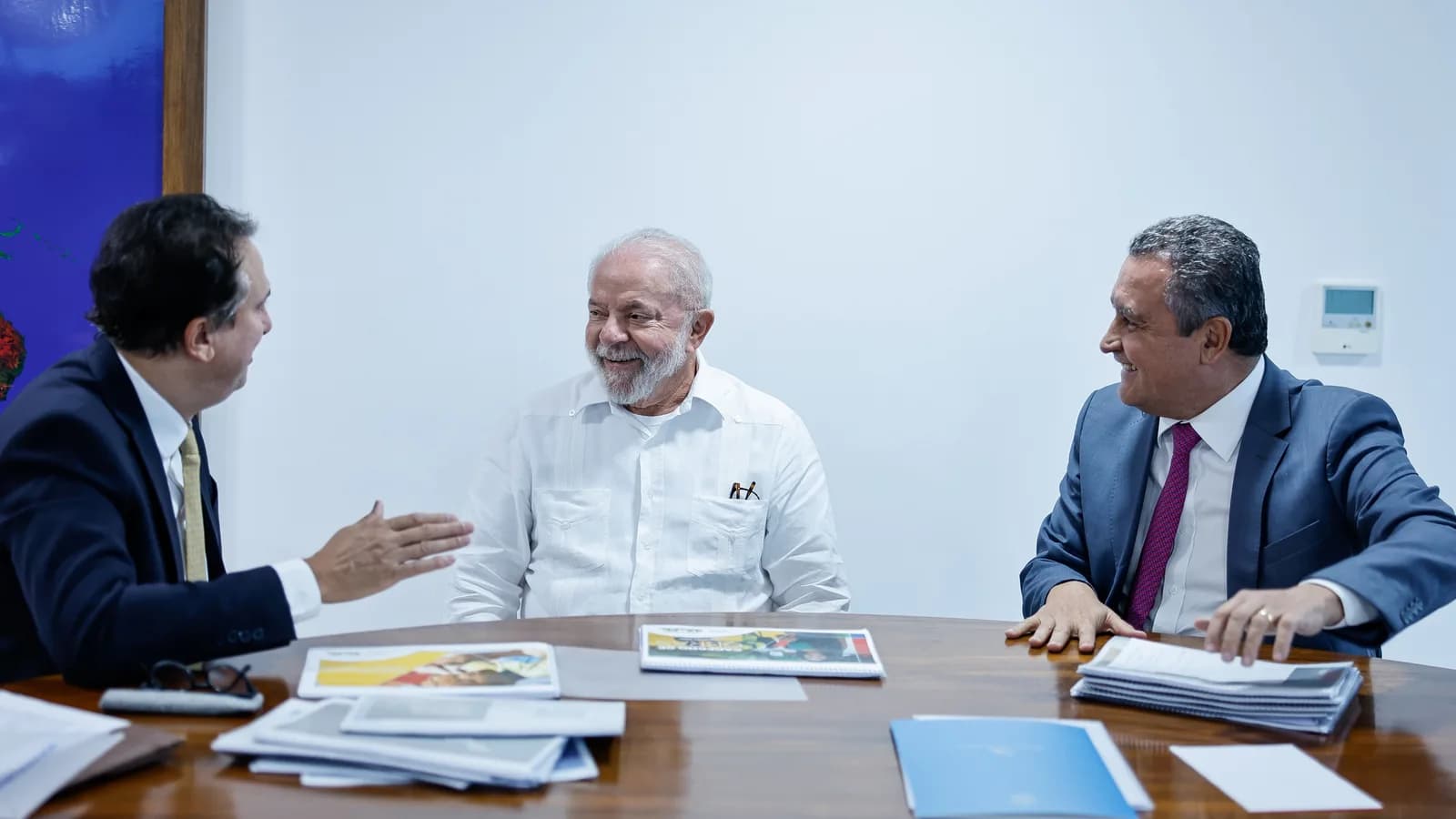 Lula em reunião com Camilo Santana e Rui Costa no Palácio do Planalto