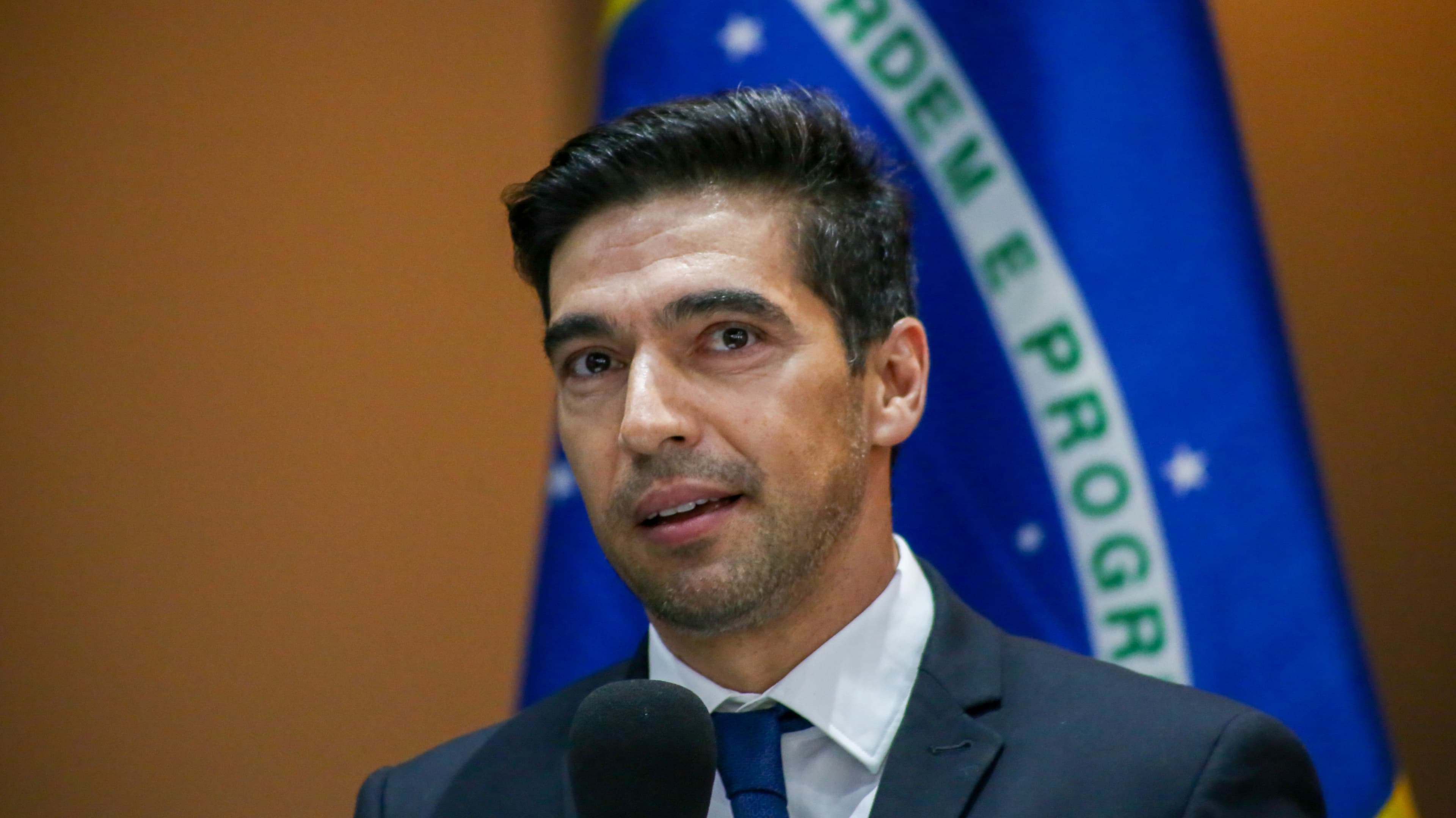 Foto de arquivo do técnico Abel Ferreira, do Palmeiras, durante cerimônia oficial em 2022