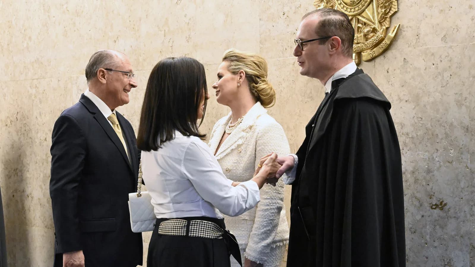 O ministro Cristiano Zanin, do STF, em cerimônia no tribunal