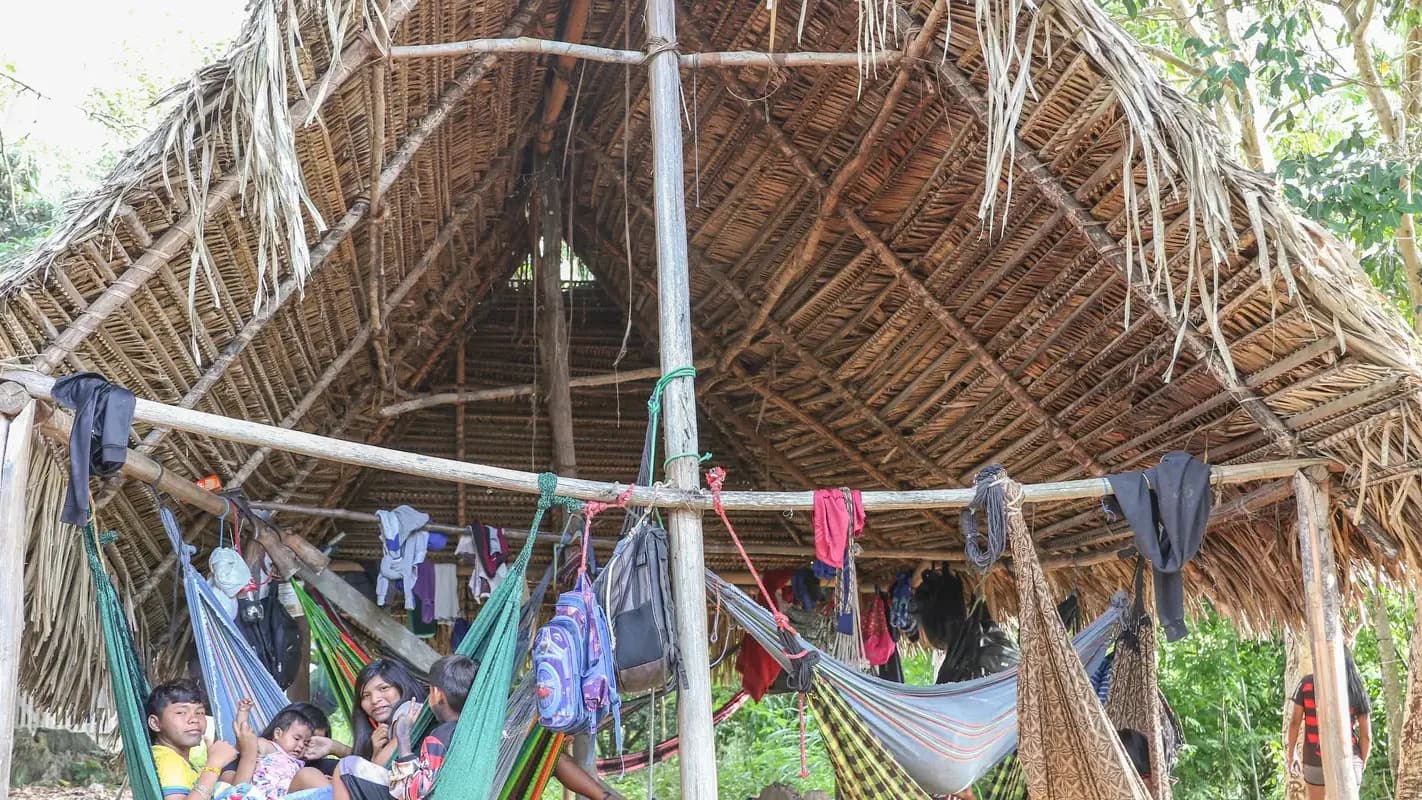 Indígenas do povo Parakanã em terra indígena no Pará