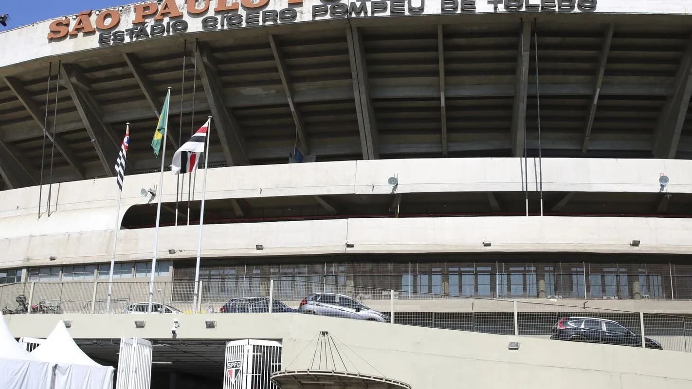 Fachada do estádio do São Paulo Futebol Clube, o Morumbis