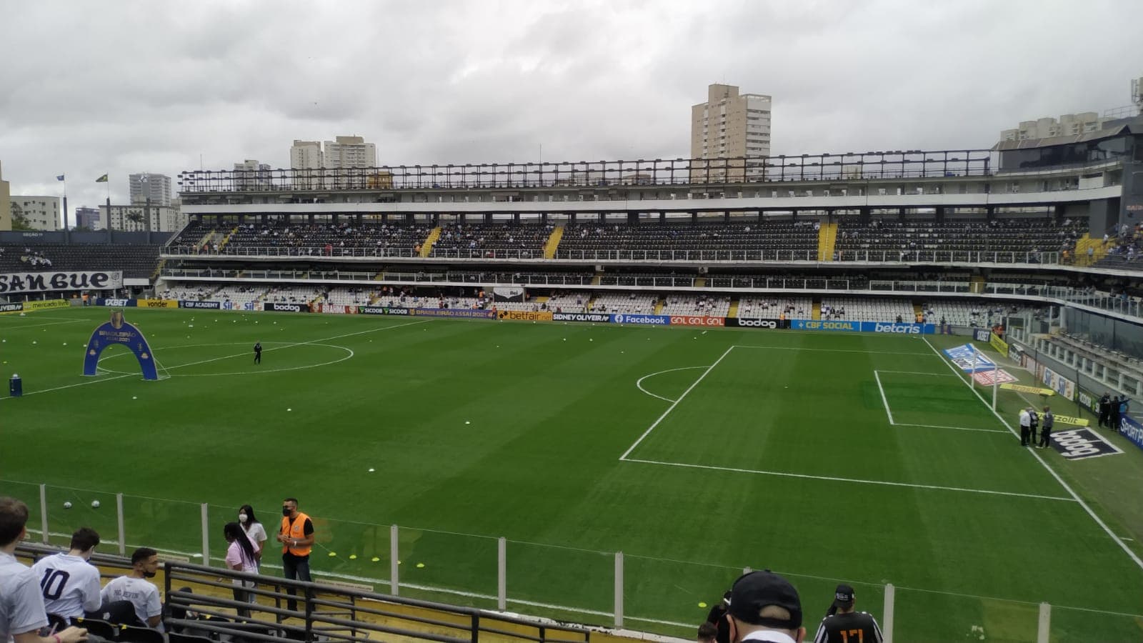 Vista da Vila Belmiro, estádio do Santos, antes de uma partida, em foto de arquivo