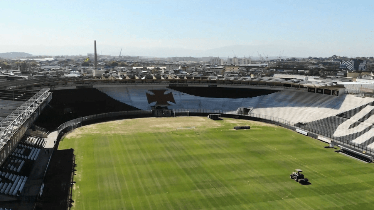 Vista aérea do Estádio São Januário, do Vasco da Gama, no Rio de Janeiro