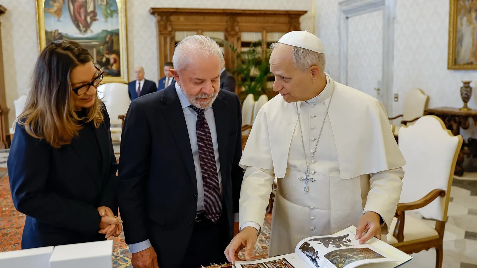 Papa Leão XIV em audiência, foto de arquivo (outubro de 2025, sem relação com a viagem à França)