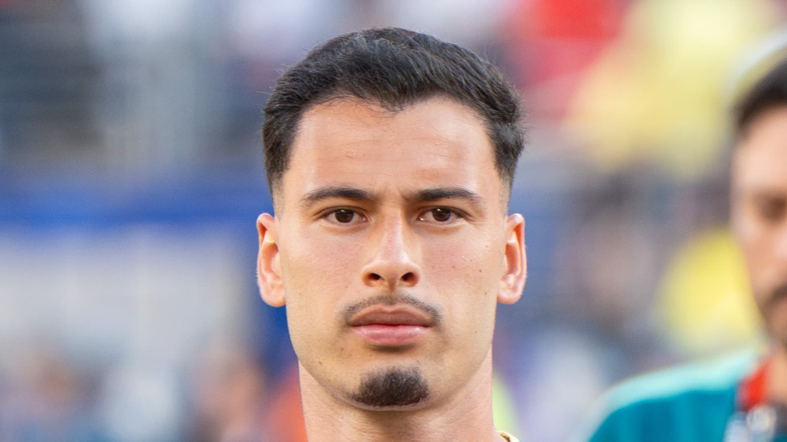 Retrato do atacante Gabriel Martinelli durante jogo do Brasil na Copa do Mundo de 2026