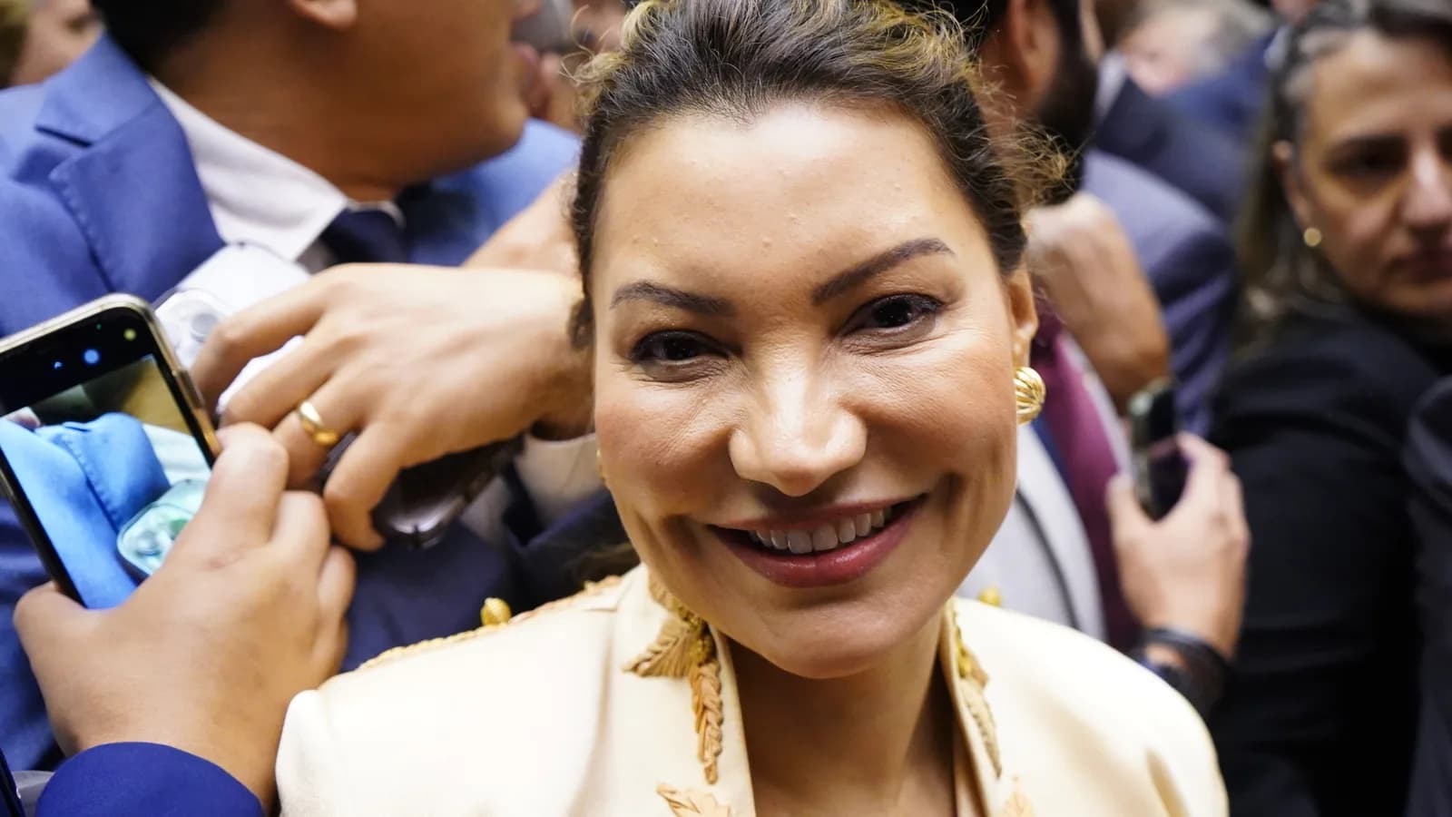 Janja em cerimônia oficial de posse em foto de arquivo
