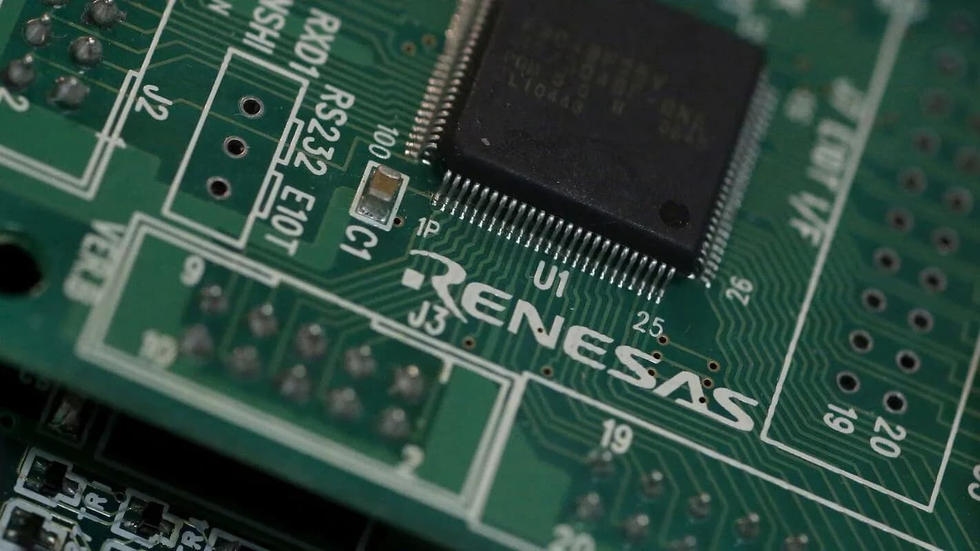 Chip eletrônico em placa de circuito, close-up