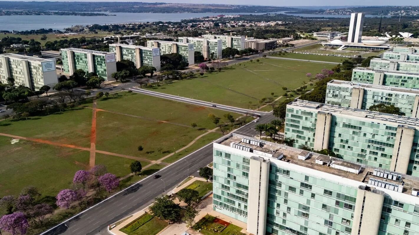 Vista aérea de Brasília, sede dos órgãos federais que participam do concurso (foto de arquivo)
